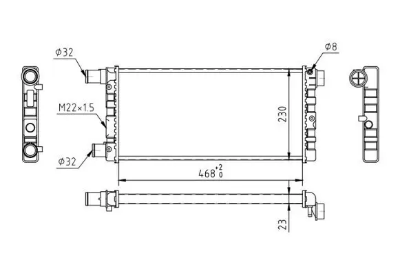 Kühler, Motorkühlung HART 600 537