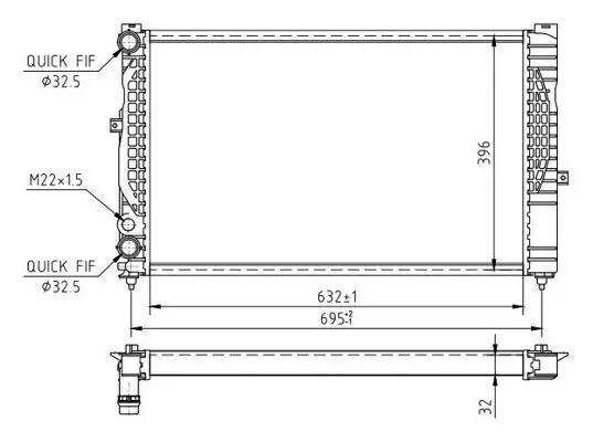 Kühler, Motorkühlung HART 600 932