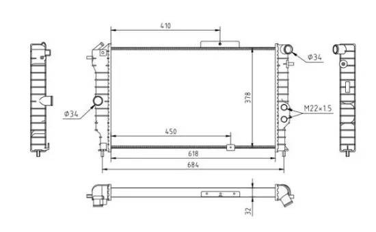 Kühler, Motorkühlung HART 600 948 Bild Kühler, Motorkühlung HART 600 948