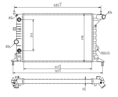 Kühler, Motorkühlung HART 601 385