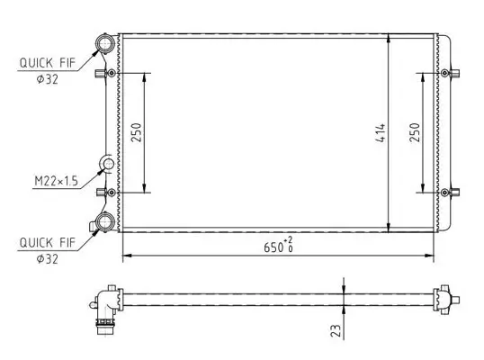 Kühler, Motorkühlung HART 601 387 Bild Kühler, Motorkühlung HART 601 387