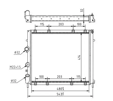 Kühler, Motorkühlung HART 601 389