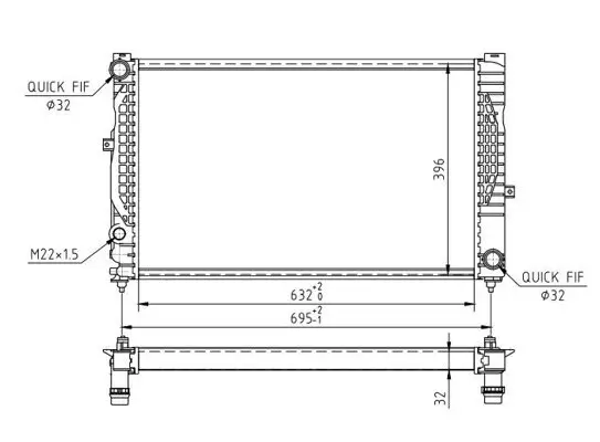 Kühler, Motorkühlung HART 602 083 Bild Kühler, Motorkühlung HART 602 083