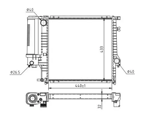 Kühler, Motorkühlung HART 602 085 Bild Kühler, Motorkühlung HART 602 085