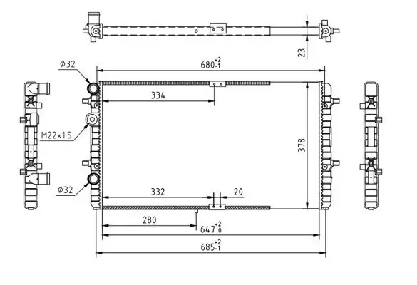 Kühler, Motorkühlung HART 602 132