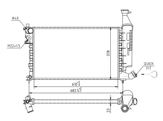 Kühler, Motorkühlung HART 602 537