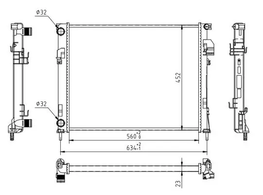 Kühler, Motorkühlung HART 602 736 Bild Kühler, Motorkühlung HART 602 736