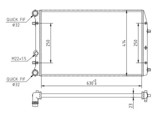 Kühler, Motorkühlung HART 603 175 Bild Kühler, Motorkühlung HART 603 175