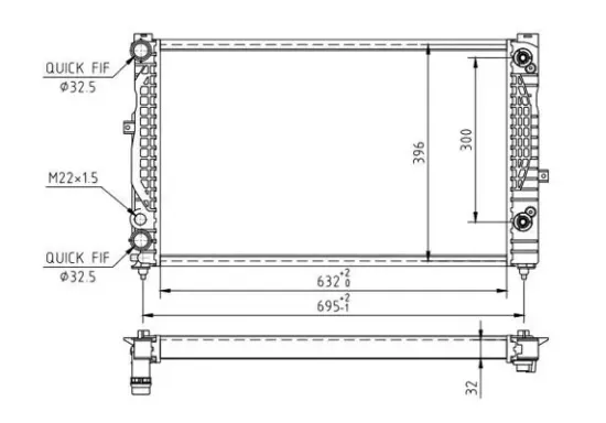 Kühler, Motorkühlung HART 603 198 Bild Kühler, Motorkühlung HART 603 198