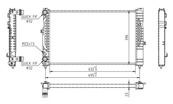 Kühler, Motorkühlung HART 603 225