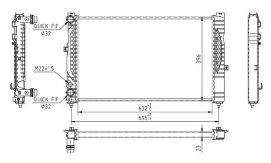 Kühler, Motorkühlung HART 603 225 Bild Kühler, Motorkühlung HART 603 225