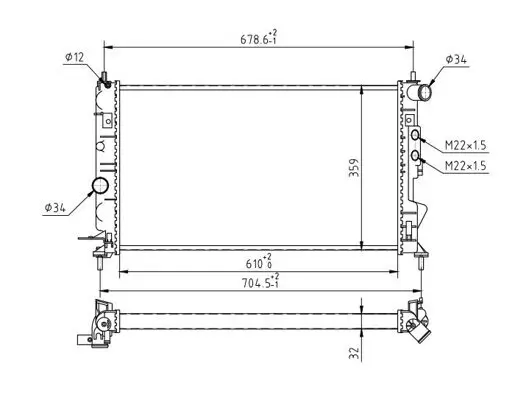 Kühler, Motorkühlung HART 603 491
