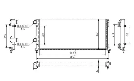 Kühler, Motorkühlung HART 603 790 Bild Kühler, Motorkühlung HART 603 790