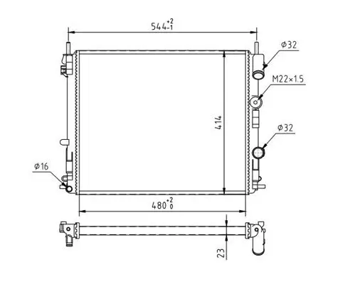 Kühler, Motorkühlung HART 603 883 Bild Kühler, Motorkühlung HART 603 883