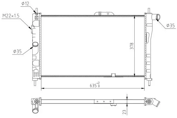 Kühler, Motorkühlung HART 605 559