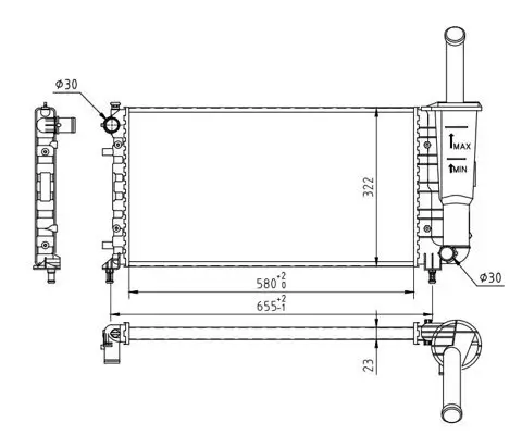 Kühler, Motorkühlung HART 605 903 Bild Kühler, Motorkühlung HART 605 903
