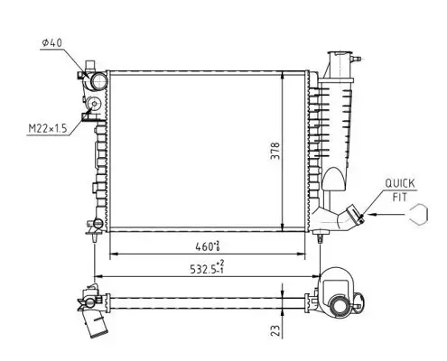 Kühler, Motorkühlung HART 605 914 Bild Kühler, Motorkühlung HART 605 914