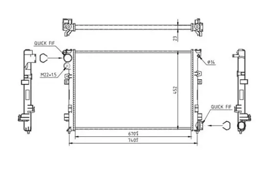 Kühler, Motorkühlung HART 605 935 Bild Kühler, Motorkühlung HART 605 935