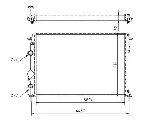 Kühler, Motorkühlung HART 606 443