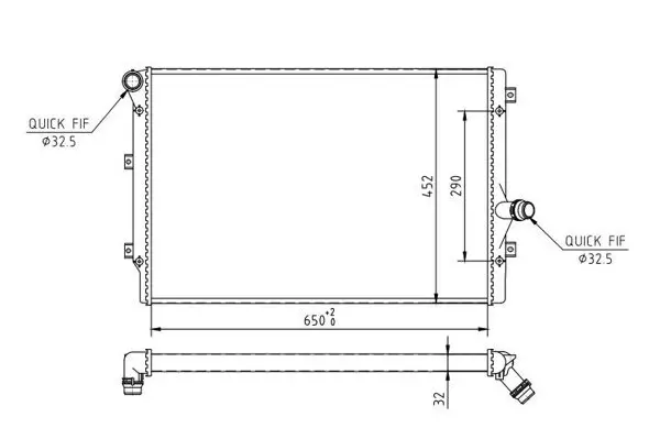 Kühler, Motorkühlung HART 606 522