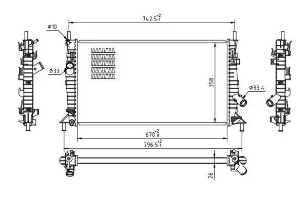 Kühler, Motorkühlung HART 606 831