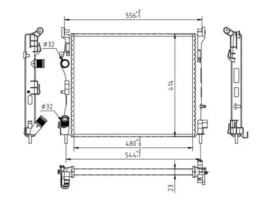 Kühler, Motorkühlung HART 607 338