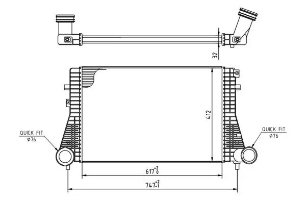 Ladeluftkühler HART 607 412