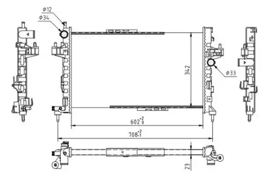 Kühler, Motorkühlung HART 607 840 Bild Kühler, Motorkühlung HART 607 840