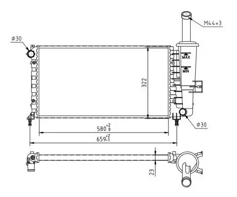 Kühler, Motorkühlung HART 607 842 Bild Kühler, Motorkühlung HART 607 842