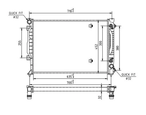 Kühler, Motorkühlung HART 608 013