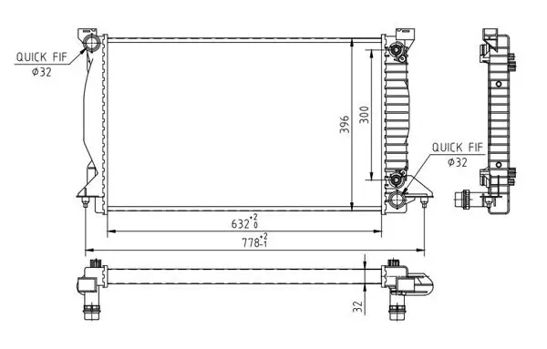 Kühler, Motorkühlung HART 608 014