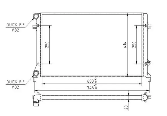 Kühler, Motorkühlung HART 608 017