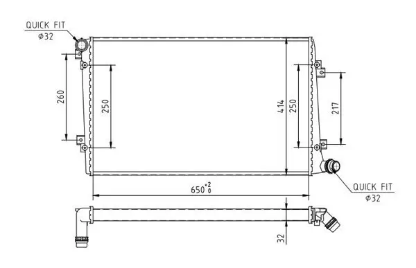 Kühler, Motorkühlung HART 608 019