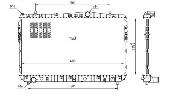 Kühler, Motorkühlung HART 608 097