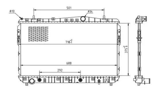 Kühler, Motorkühlung HART 608 098 Bild Kühler, Motorkühlung HART 608 098