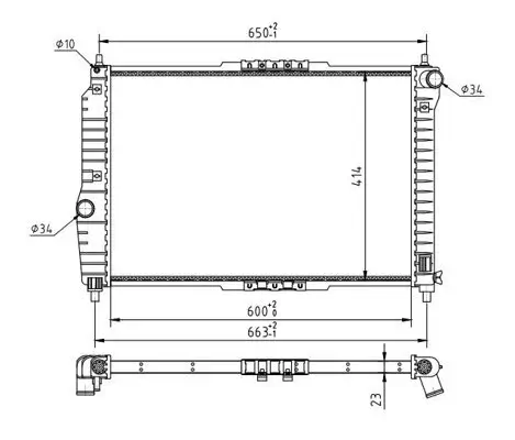 Kühler, Motorkühlung HART 608 099