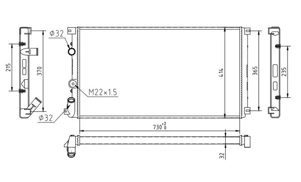 Kühler, Motorkühlung HART 608 292