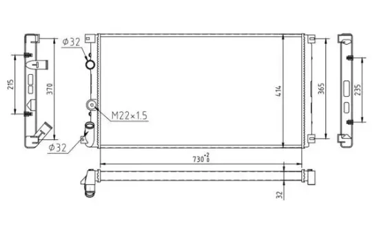 Kühler, Motorkühlung HART 608 292 Bild Kühler, Motorkühlung HART 608 292