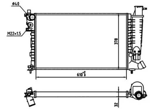 Kühler, Motorkühlung HART 608 322 Bild Kühler, Motorkühlung HART 608 322