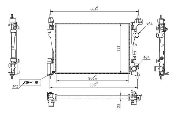 Kühler, Motorkühlung HART 608 327