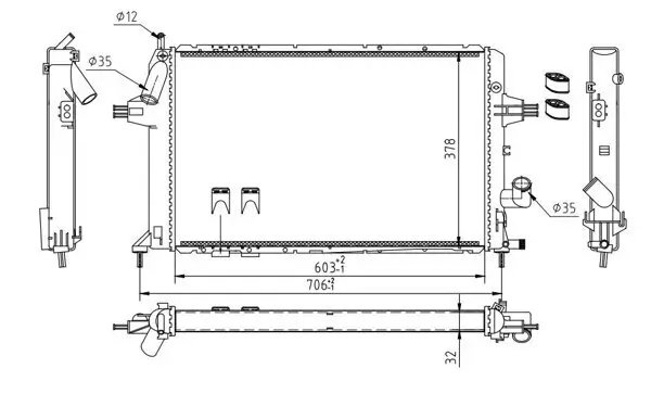 Kühler, Motorkühlung HART 610 342