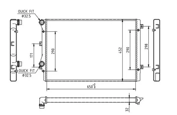 Kühler, Motorkühlung HART 610 659