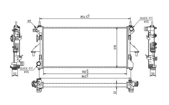 Kühler, Motorkühlung HART 611 191 Bild Kühler, Motorkühlung HART 611 191