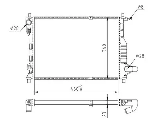 Kühler, Motorkühlung HART 611 619 Bild Kühler, Motorkühlung HART 611 619