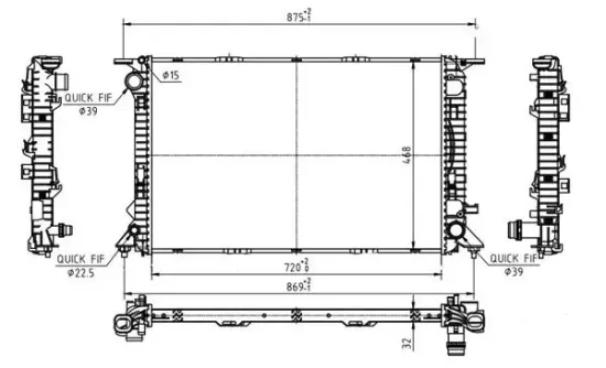 Kühler, Motorkühlung HART 612 306 Bild Kühler, Motorkühlung HART 612 306