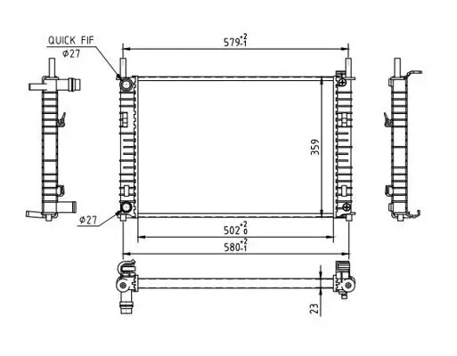 Kühler, Motorkühlung HART 612 327