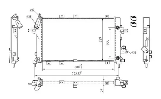 Kühler, Motorkühlung HART 612 359 Bild Kühler, Motorkühlung HART 612 359