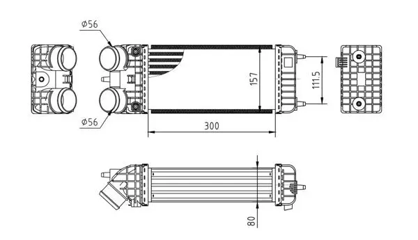 Ladeluftkühler HART 612 540