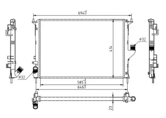 Kühler, Motorkühlung HART 618 148 Bild Kühler, Motorkühlung HART 618 148