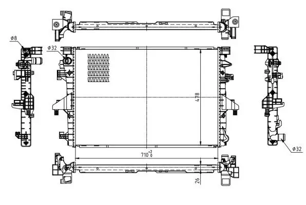 Kühler, Motorkühlung HART 618 692